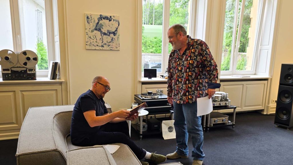 Atr Recording Session: Bugge Wesseltoft (l.) mit Dirk Sommer (Foto: R. Vogt)